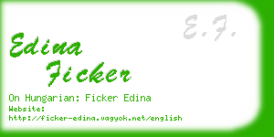 edina ficker business card